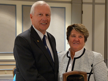 Dr. Ann Williams with Penn State President Rodney Erickson